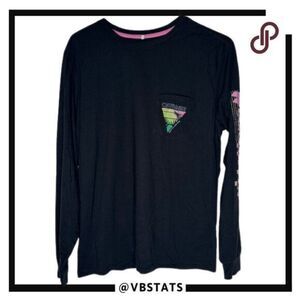 Chubbies Men's The Weekend Has‎ Arrived Pocket Long Sleeve T-Shirt Black XL